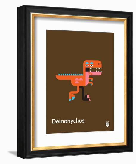 Wee Dinos, Deinonychus-Wee Society-Framed Premium Giclee Print