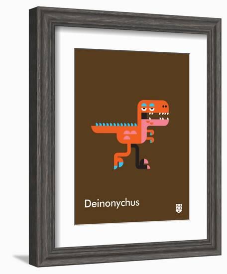 Wee Dinos, Deinonychus-Wee Society-Framed Art Print