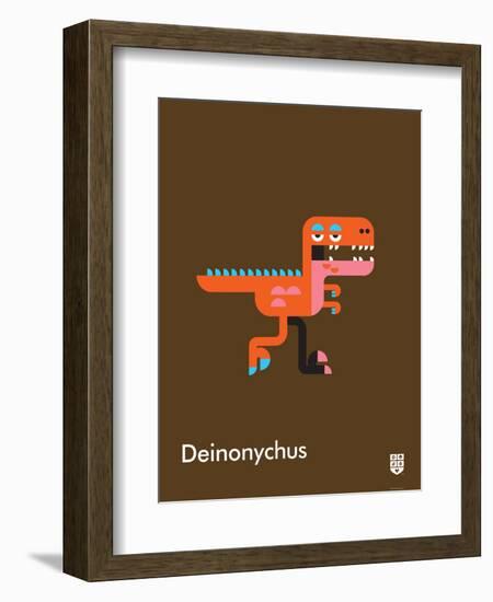 Wee Dinos, Deinonychus-Wee Society-Framed Art Print