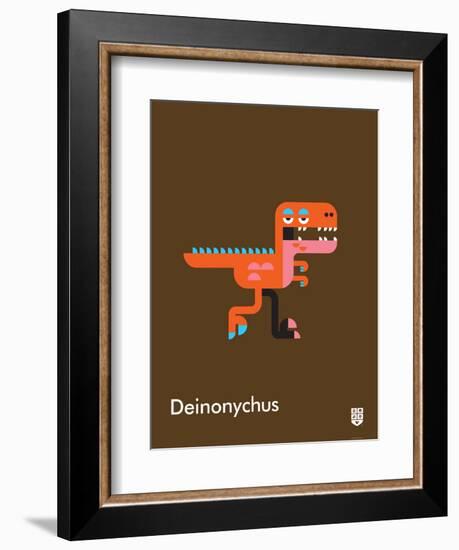 Wee Dinos, Deinonychus-Wee Society-Framed Art Print