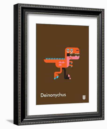 Wee Dinos, Deinonychus-Wee Society-Framed Art Print