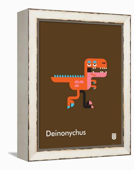 Wee Dinos, Deinonychus-Wee Society-Framed Stretched Canvas