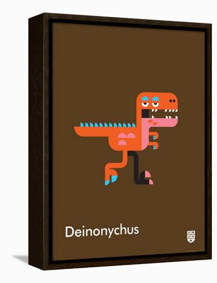 Wee Dinos, Deinonychus-Wee Society-Framed Stretched Canvas
