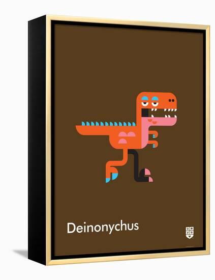 Wee Dinos, Deinonychus-Wee Society-Framed Stretched Canvas