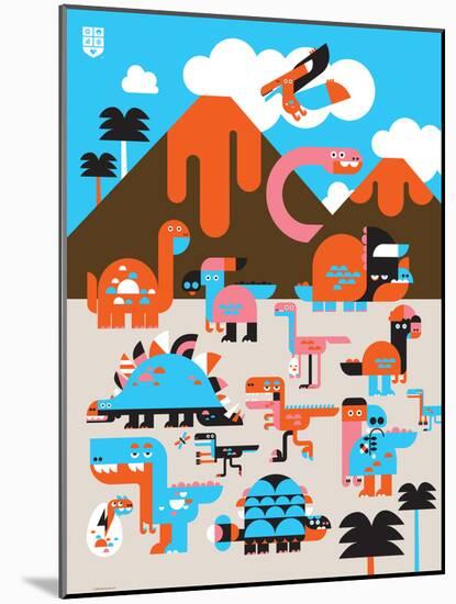 Wee Dinos, Dino Land-Wee Society-Mounted Art Print