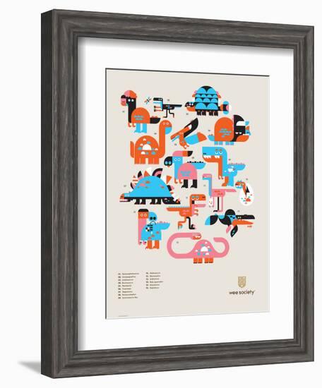 Wee Dinos, Dino Pals-Wee Society-Framed Art Print