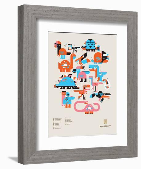 Wee Dinos, Dino Pals-Wee Society-Framed Art Print