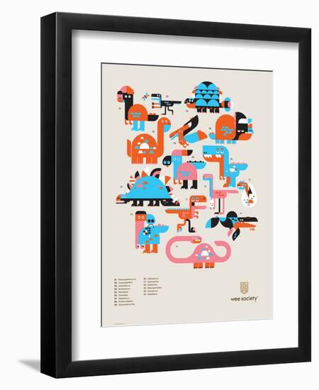 Wee Dinos, Dino Pals-Wee Society-Framed Art Print