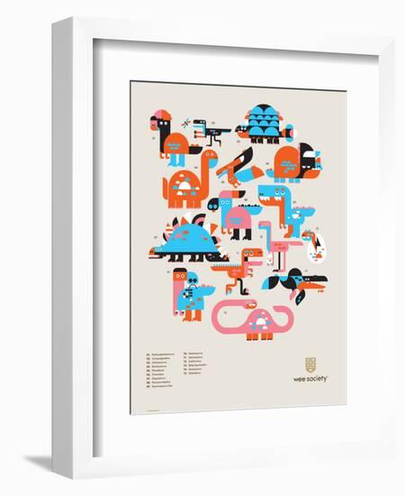 Wee Dinos, Dino Pals-Wee Society-Framed Art Print