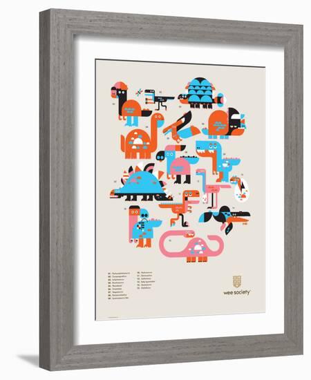 Wee Dinos, Dino Pals-Wee Society-Framed Art Print