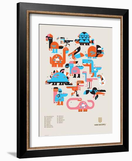 Wee Dinos, Dino Pals-Wee Society-Framed Art Print