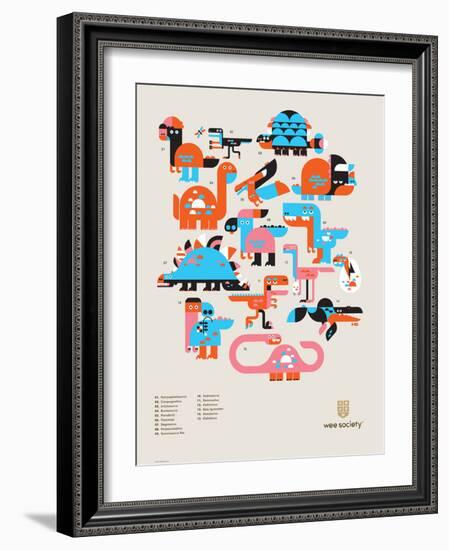 Wee Dinos, Dino Pals-Wee Society-Framed Art Print