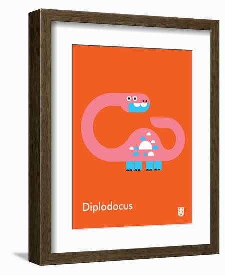 Wee Dinos, Diplodocus-Wee Society-Framed Art Print