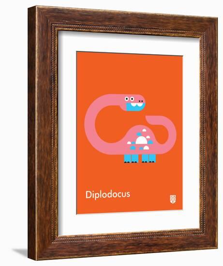 Wee Dinos, Diplodocus-Wee Society-Framed Art Print
