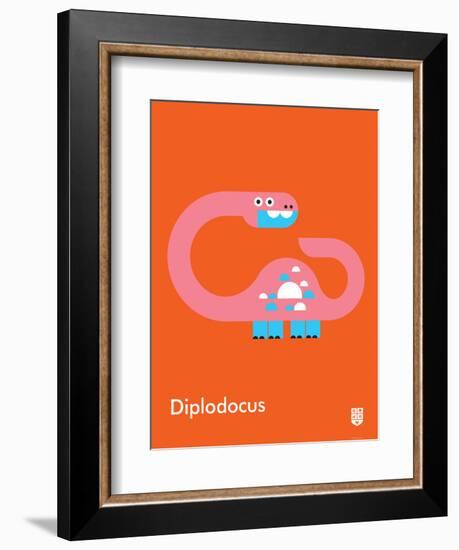 Wee Dinos, Diplodocus-Wee Society-Framed Art Print