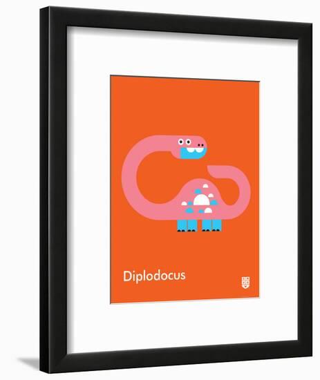 Wee Dinos, Diplodocus-Wee Society-Framed Art Print