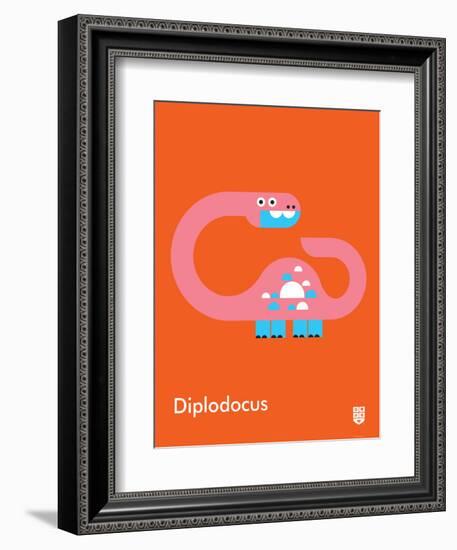 Wee Dinos, Diplodocus-Wee Society-Framed Art Print