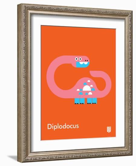 Wee Dinos, Diplodocus-Wee Society-Framed Art Print