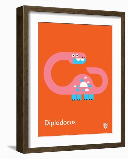 Wee Dinos, Diplodocus-Wee Society-Framed Art Print