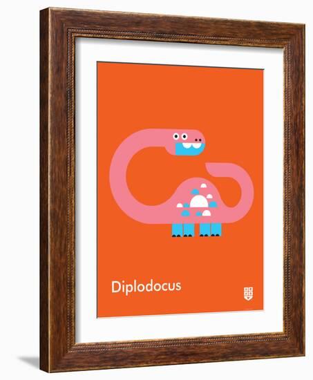 Wee Dinos, Diplodocus-Wee Society-Framed Art Print