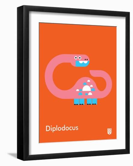 Wee Dinos, Diplodocus-Wee Society-Framed Art Print