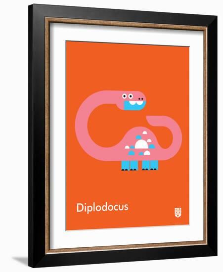 Wee Dinos, Diplodocus-Wee Society-Framed Art Print