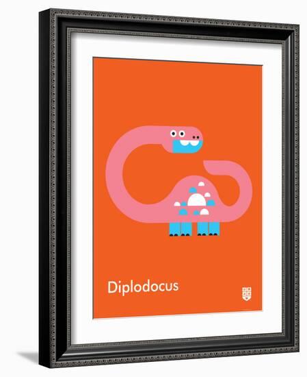 Wee Dinos, Diplodocus-Wee Society-Framed Art Print