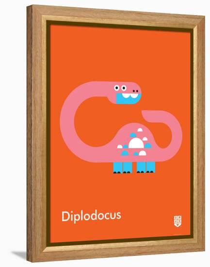 Wee Dinos, Diplodocus-Wee Society-Framed Stretched Canvas