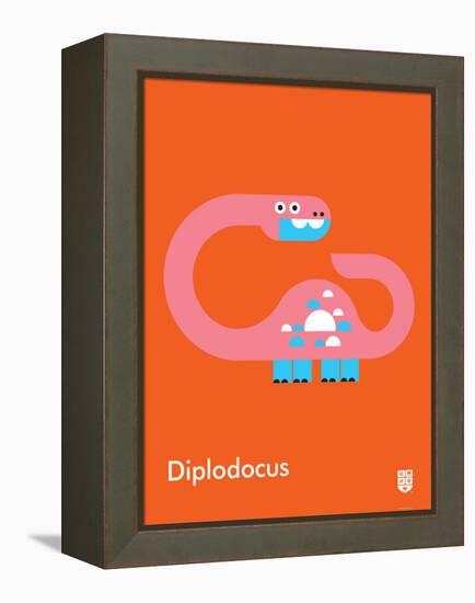 Wee Dinos, Diplodocus-Wee Society-Framed Stretched Canvas