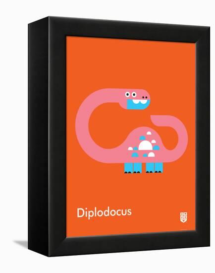 Wee Dinos, Diplodocus-Wee Society-Framed Stretched Canvas