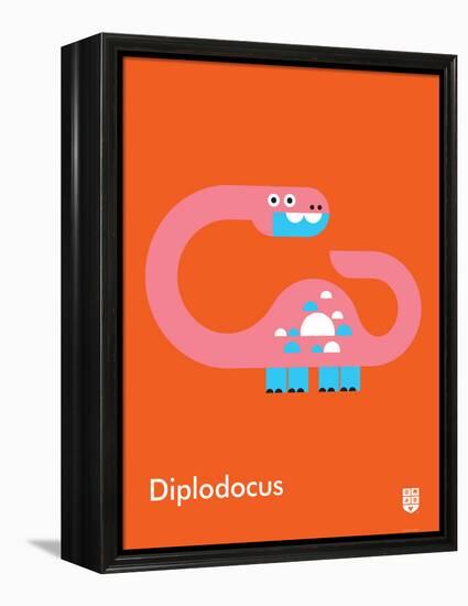 Wee Dinos, Diplodocus-Wee Society-Framed Stretched Canvas