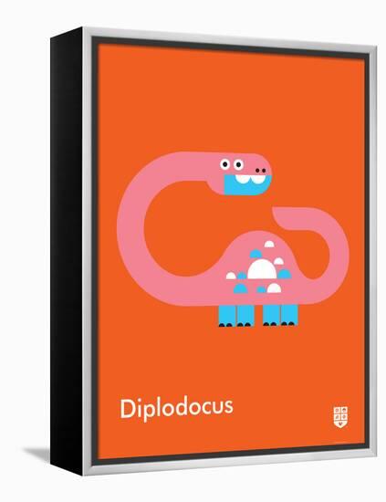 Wee Dinos, Diplodocus-Wee Society-Framed Stretched Canvas