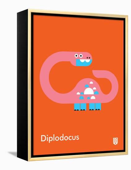 Wee Dinos, Diplodocus-Wee Society-Framed Stretched Canvas