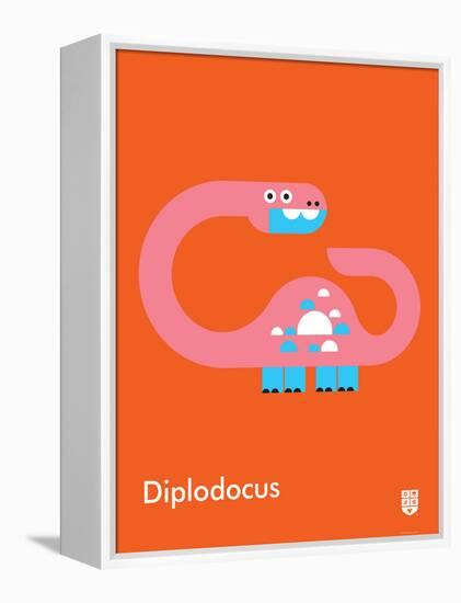 Wee Dinos, Diplodocus-Wee Society-Framed Stretched Canvas