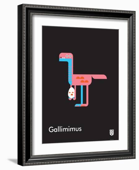 Wee Dinos, Gallimimus-Wee Society-Framed Art Print