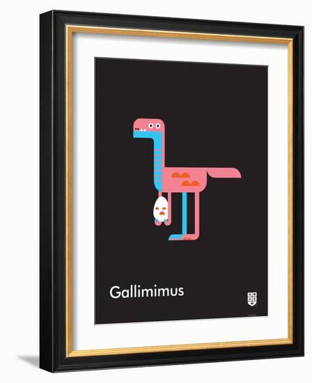 Wee Dinos, Gallimimus-Wee Society-Framed Art Print