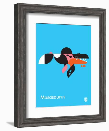 Wee Dinos, Mosasaurus-Wee Society-Framed Art Print