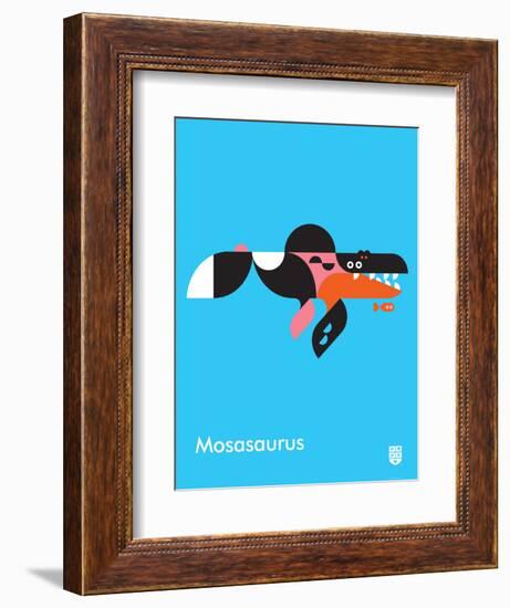 Wee Dinos, Mosasaurus-Wee Society-Framed Art Print