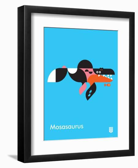 Wee Dinos, Mosasaurus-Wee Society-Framed Art Print