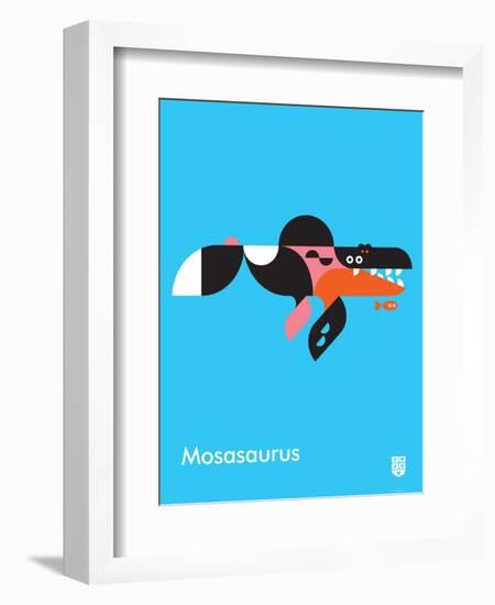 Wee Dinos, Mosasaurus-Wee Society-Framed Art Print