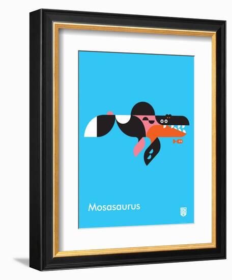 Wee Dinos, Mosasaurus-Wee Society-Framed Art Print