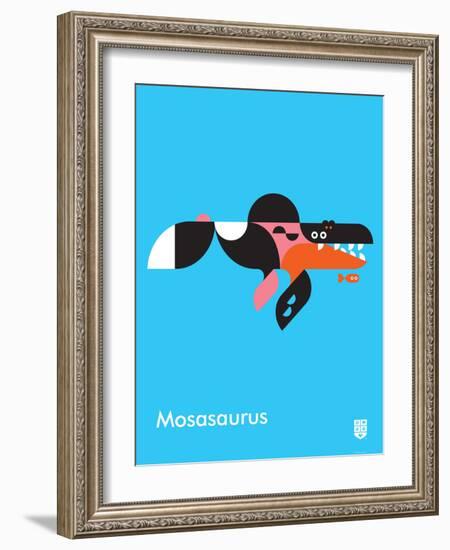 Wee Dinos, Mosasaurus-Wee Society-Framed Art Print