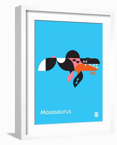 Wee Dinos, Mosasaurus-Wee Society-Framed Art Print