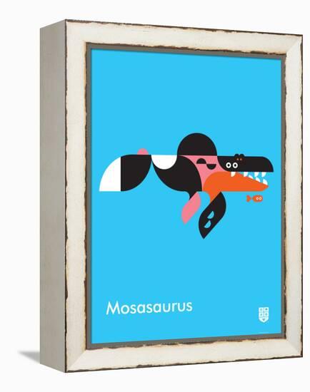 Wee Dinos, Mosasaurus-Wee Society-Framed Stretched Canvas