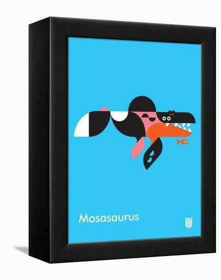Wee Dinos, Mosasaurus-Wee Society-Framed Stretched Canvas