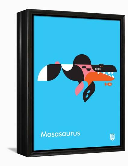 Wee Dinos, Mosasaurus-Wee Society-Framed Stretched Canvas