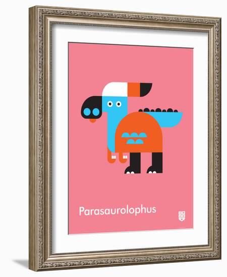 Wee Dinos, Parasaurolophus-Wee Society-Framed Art Print