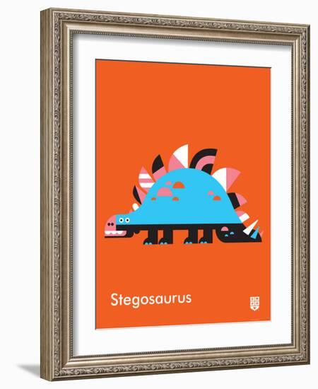 Wee Dinos, Stegosaurus-Wee Society-Framed Art Print