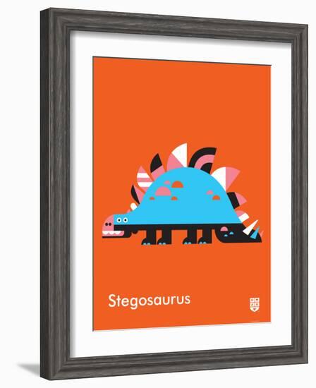 Wee Dinos, Stegosaurus-Wee Society-Framed Art Print