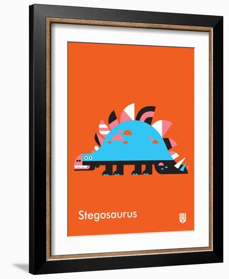 Wee Dinos, Stegosaurus-Wee Society-Framed Art Print